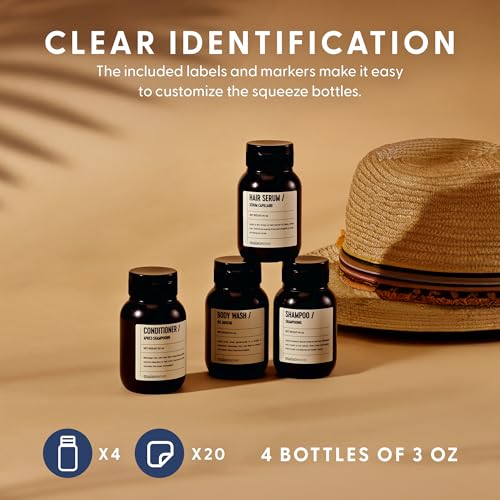 MAISONOVO Garrafas de viagem para artigos de higiene pessoal, aprovadas pela TSA, recarregáveis à pr