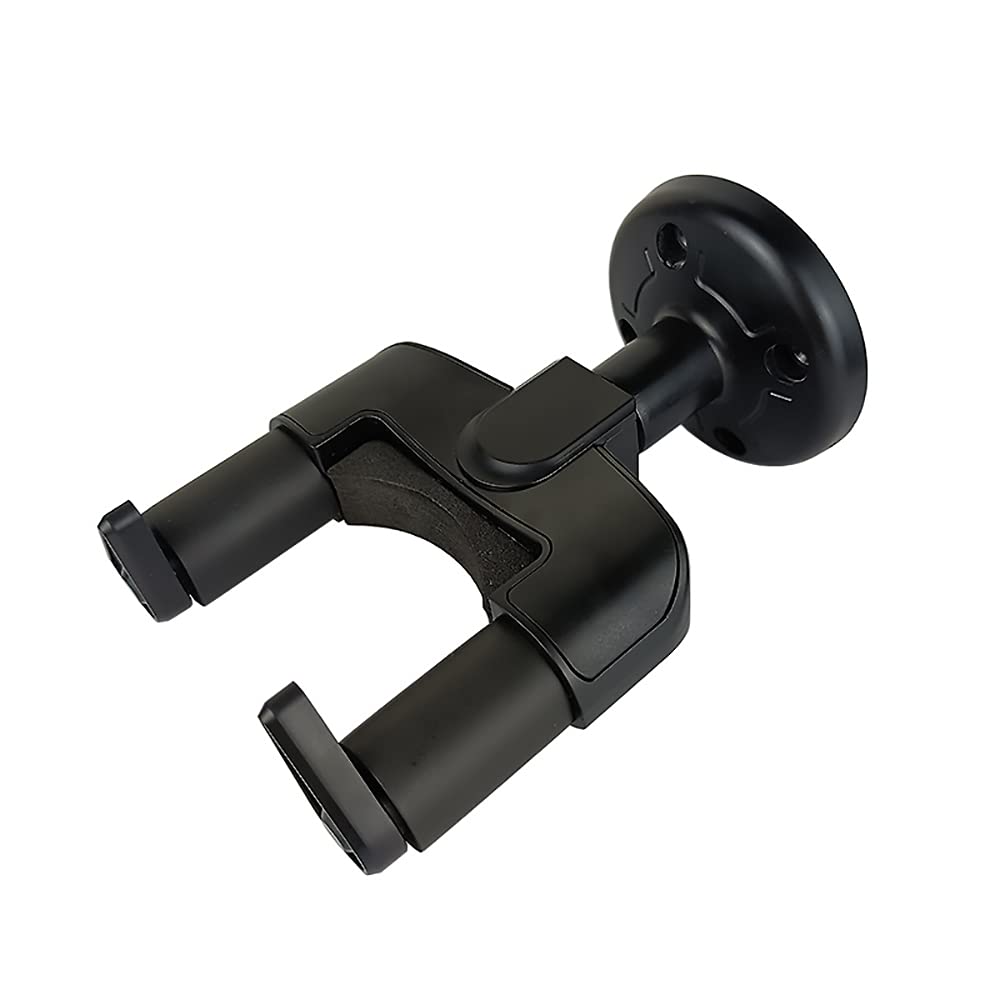 Tiardey Black Hanger And Guitar Wall Mount, With Screws, Guitar Hook, For Acoustic, Bass, Electric Guitar, Mandolin, Banjo And Ukulele