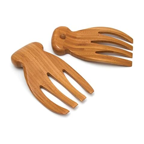 Lipper International Bamboo Wood Salad Hands Cover