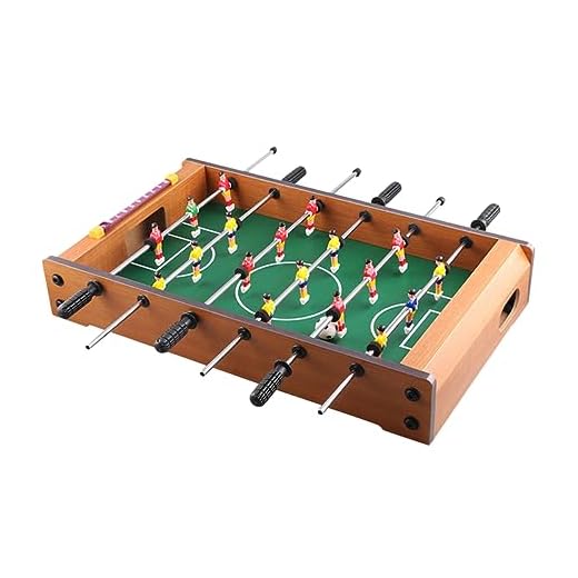 Kisangel Pequeña Mesa De Futbolín Juguetes De Escritorio Competencia De Fútbol De Futbolín Mesas De Juguetes Infantiles Juego De Mesa De Futbolín Muñecos Niño Mini Arcada De Madera