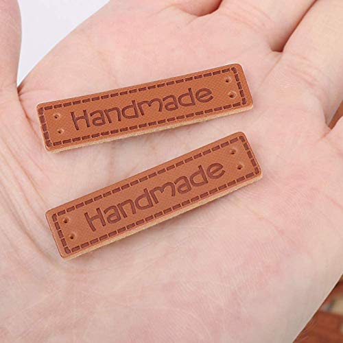 100 Stuks Leren Naai-etiketten Handgemaakte Lederen Labels Handgemaakte Kledinglabels Handgemaakte Naai-etiketten Leer… - Afbeelding 5