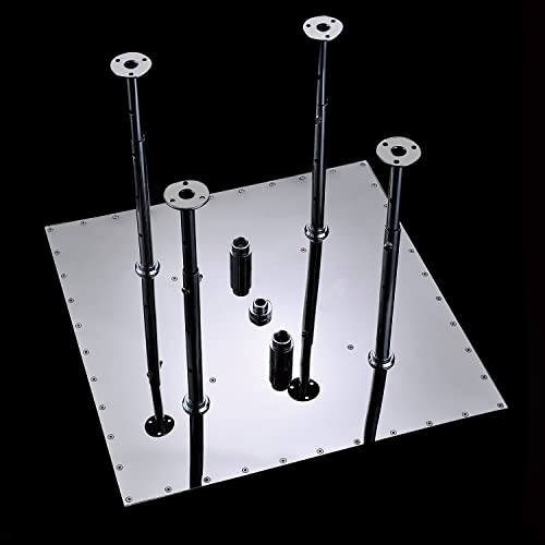 Cascada Digital Thermostatic 16 Inch square LED Shower System with LCD Touch Screen, 3-Mode Functions (SPA Mist, Rainfall, or Hand Shower) (Matt Black) miniatura 7