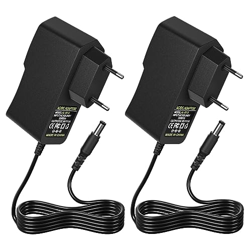 TOBWOLF 2 PCS Universal 9V 1A AC DC Netzteil Stromadapter Adapter für Arduino R3 Platine Oszilloskop Router ADSL-Modem