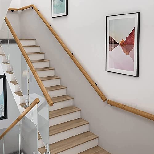 Main courante en bois antidérapante kit de rambarde d'escalier durable