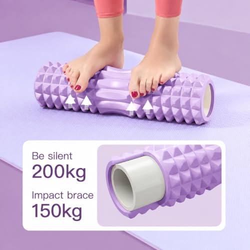 Image of Foam Roller for Exercise & Gym | Deep Tissue Muscle Massage Roller for Back, Neck, Calf & Thigh Pain Relief | Yoga, Stretching, Recovery & Fitness Workout Equipment | 33cm (Red)