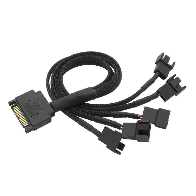 Cable adaptador divisor de ventilador SATA a 3 Pin 4 Pin 25 cm miniatura 5