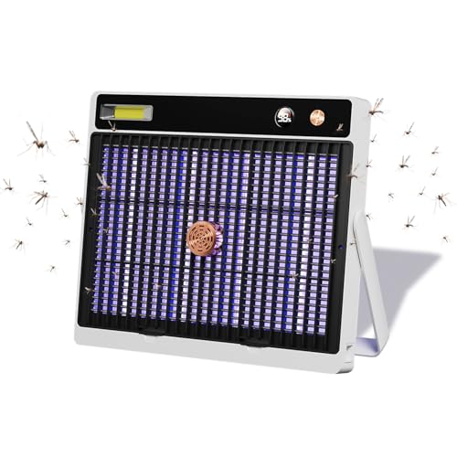Lampada Antizanzare di Emergenza da 3000 V, Antizanzare Elettrico USB, Dotato di Sistema di Cattura delle Zanzare e Spazzola, Non Tossico ed Ecologico, Adatto per Uso Interno, Giardino e Campeggio