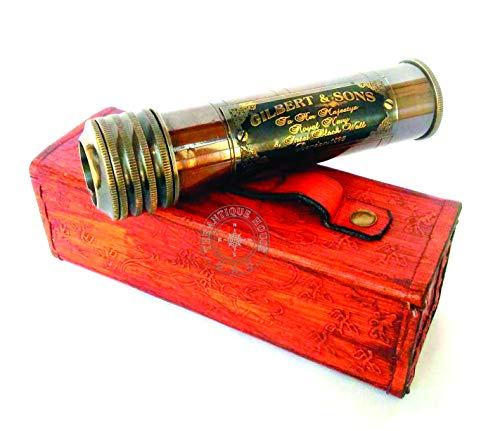 Nautical Brass Kaleidoscope with Safety Leather Case Handmade Kaleidoscope Kids Gift, Birthday Gift Unique Gift Graduation Gift, Gift for Antique Lover Working Kaleidoscope