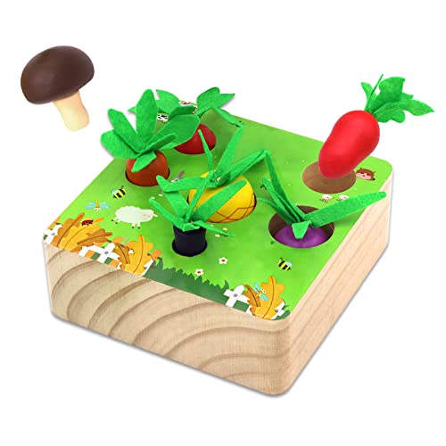 Doyolta Montessori Wooden Toys for Toddlers 1 2 Year Old Boys Girls, Colorful Vegetables Farm Harvest Game with Different Shape Size Sorting Game for Ages 1-3, Educational Fine Motor Skills Toys Doyolta Montessori Wooden Toys for Toddlers 1 2 Year Old Boys Girls, Colorful Vegetables Farm Harvest Game with Different Shape Size Sorting Game for Ages 1-3, Educational Fine Motor Skills Toys