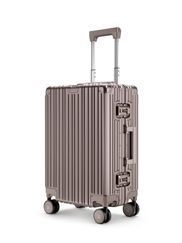 Image of EUME 100% Aluminium Cabin Trolley Bag Small for Travelling 50cm | Durable High-End 8 Silentrun 360 Degree Spinner Wheels System | Premium Trolley Bag Small for Travel (Graphite Luxe)