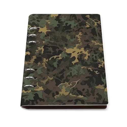 Carnet en cuir A5 de haute qualité au motif camouflage riche pour une organisation de prestige