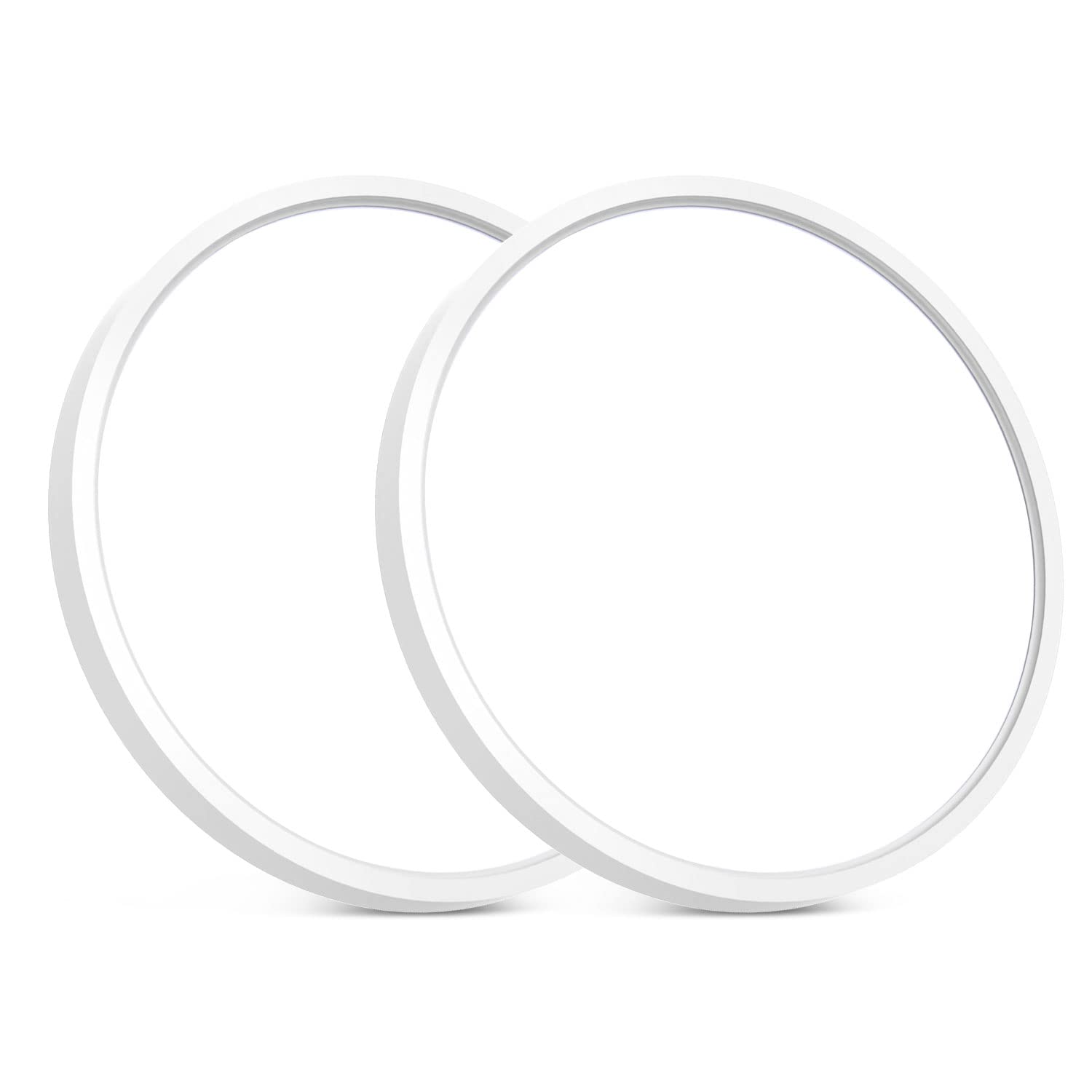 qimedo 24w Flush Mount Ceiling Light 2 Pack, 9 Inch Ultra-Thin Ceiling Light Daylight, Round Flat Panel Light, Surface Mount Ceiling Light Fixture for Hallway, Bedroom, Kitchen
