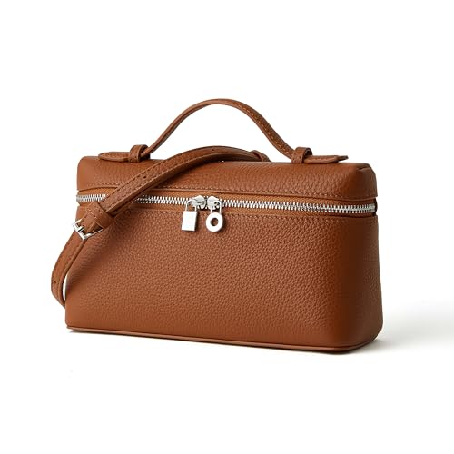 Image of DORIS&JACKY Small Leather Crossbody Bag for Women Designer Mini Top Handle Clutch Phone Bag with Adjustable Shoulder Strap