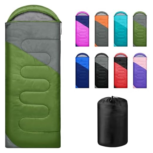 Yarmiene Schlafsack 3-4 Jahreszeiten,Schlafsack Outdoor für Erwachsene und Kinder, Schlafsäcke für Tragbare Rechteckige Weich Dick und Warm Outdoor, Camping, Wandern, Reise, Grün+Grau