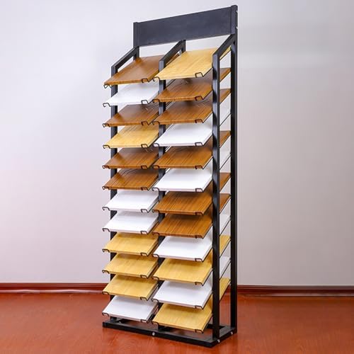 Multi-Layer Display Rack for Cabinet, Door & Tile Samples - Floor Standing Organizer Shelf for Retail Stores, Trade Shows & Showrooms, Maximize Space & Visibility