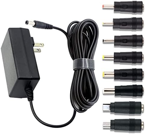 5V 2A AC Adapter Charger, Replacement 8 Tips Versatile Regulated Power Adapter for MP3/MP4, Tablet, Camera, BT Speaker, Toys and More 5V Electronics. (6.6FT)