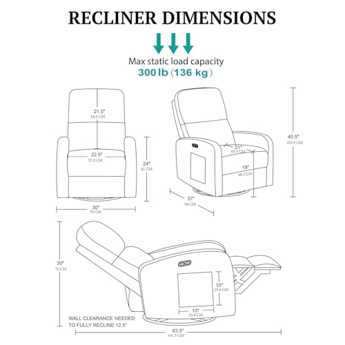 Sillón Reclinable Gris Plegable miniatura 2