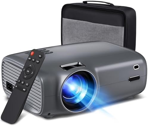 Qiilu Projecteur 1080P Projecteur portable HD 1080P avec fonction de