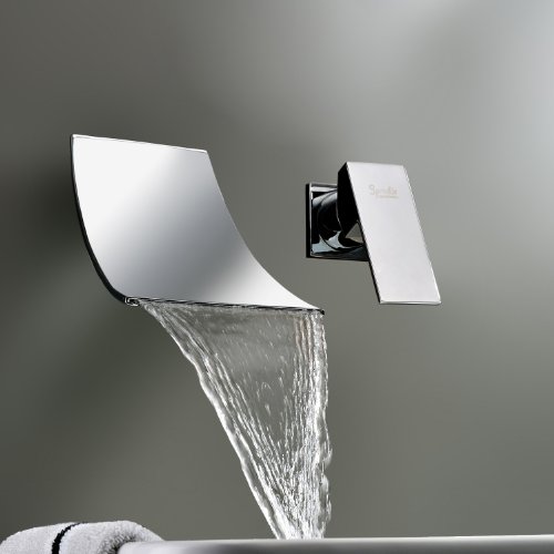 Lightinthebox Widespread Waterfall Bathtub Mixer Taps Bath Shower Faucets Single Handle Two Holes Wall Mount Curve Spout Bathroom Sink Faucets Vessel Sink Vanity Faucets Lavatory Plumbing Fixtures