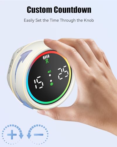 Pomodoro Timer Cube with 1/5/10 Min Preset Countdown, Classroom Timer - Image 3
