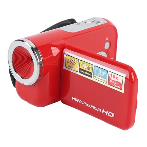 Acogedor �r�f�I�J�����A1080P HD 16MP �f�W�^���r�f�I�J�����A16�{�Y�[���A2�C���`LCD�X�N���[���A��Ԃ�␳�AYouTube Vlogging�A���s�A�������̘^��p (��)