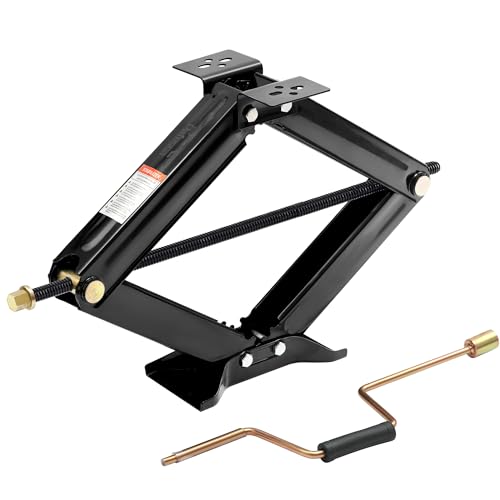 Pafessa RV Scissor Jack Stabilizer 6500lb Heavy Duty 24" RV Trailer Stabilizer Leveling Scissor Jack for Trailer Camper with Crank Handle - 1Pack by Pafessa - Used condition - US$42.90