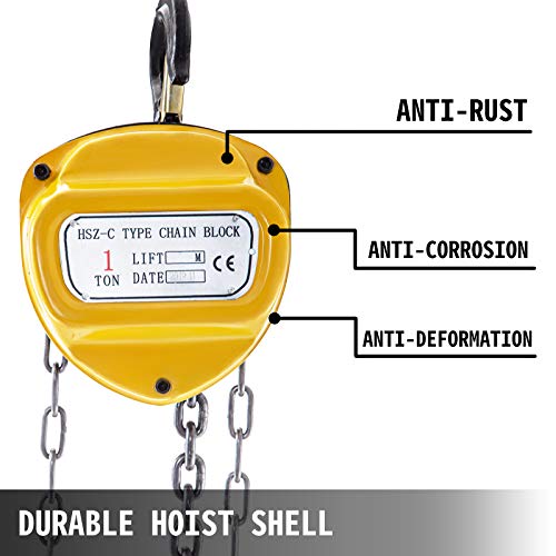 image for BestEquip Chain Hoist 2200lbs/1ton Chain Block Hoist Manual Chain Hois