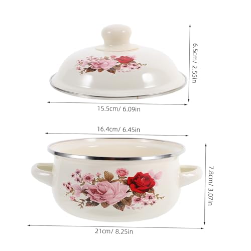 Marmite émaillée 16 cm pot cuisine résistant nouilles instantanées - 3