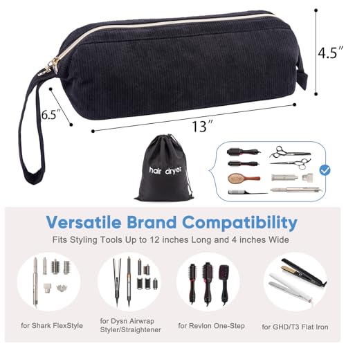 ELCUPA Bolsa de Viagem para Ferramentas de Cabelo Compatível com Shark Flexstyle, Estojo de Transpor