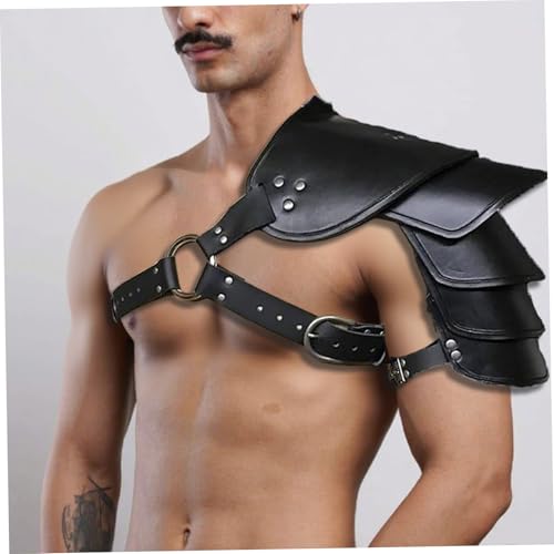 Pauldron armure épaule viking cuir PU réglable vintage déguisement halloween cosplay - 3