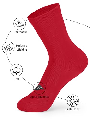 Unisex Boys Girls Kids Youth Socks 6-12 Years Old Combed Cotton Anti Odor Crew Socks2