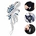 Maripabon Fashion Crystal Brooch Pin 2 Pieces Fancy Vintage Rhinestones Corsage Scarf Pins Jewelry for Women Girls Clothes (Gold+Silver)