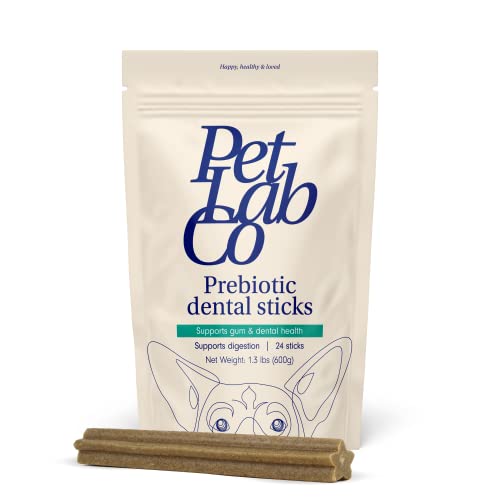 PetLab Co. Dental Sticks – Dog Dental Chews -Target Plaque & Tartar Build-Up at The Source - Designed to Maintain Your Dog’s Oral Health, Keep Breath Fresh and Provide Digestive Help (24 Sticks)