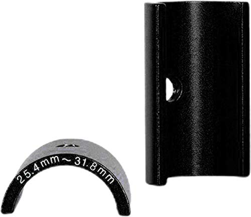 N / A Bike Handlebar Shim Stem Reducer Convert 25.4mm to 31.8mm Bar Bore Adapter Bike Accessories1 Pair (Black)