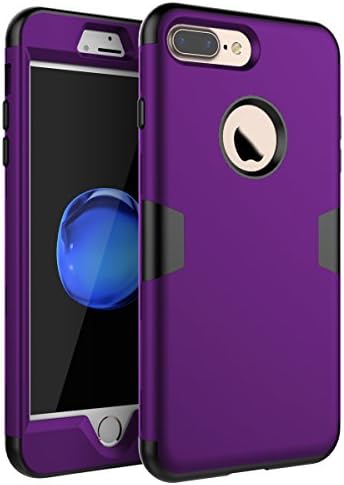 RabeMall Shockproof Case for iPhone 7 Plus,Sturdy and Durable and Slim Fit Case,Purple Black