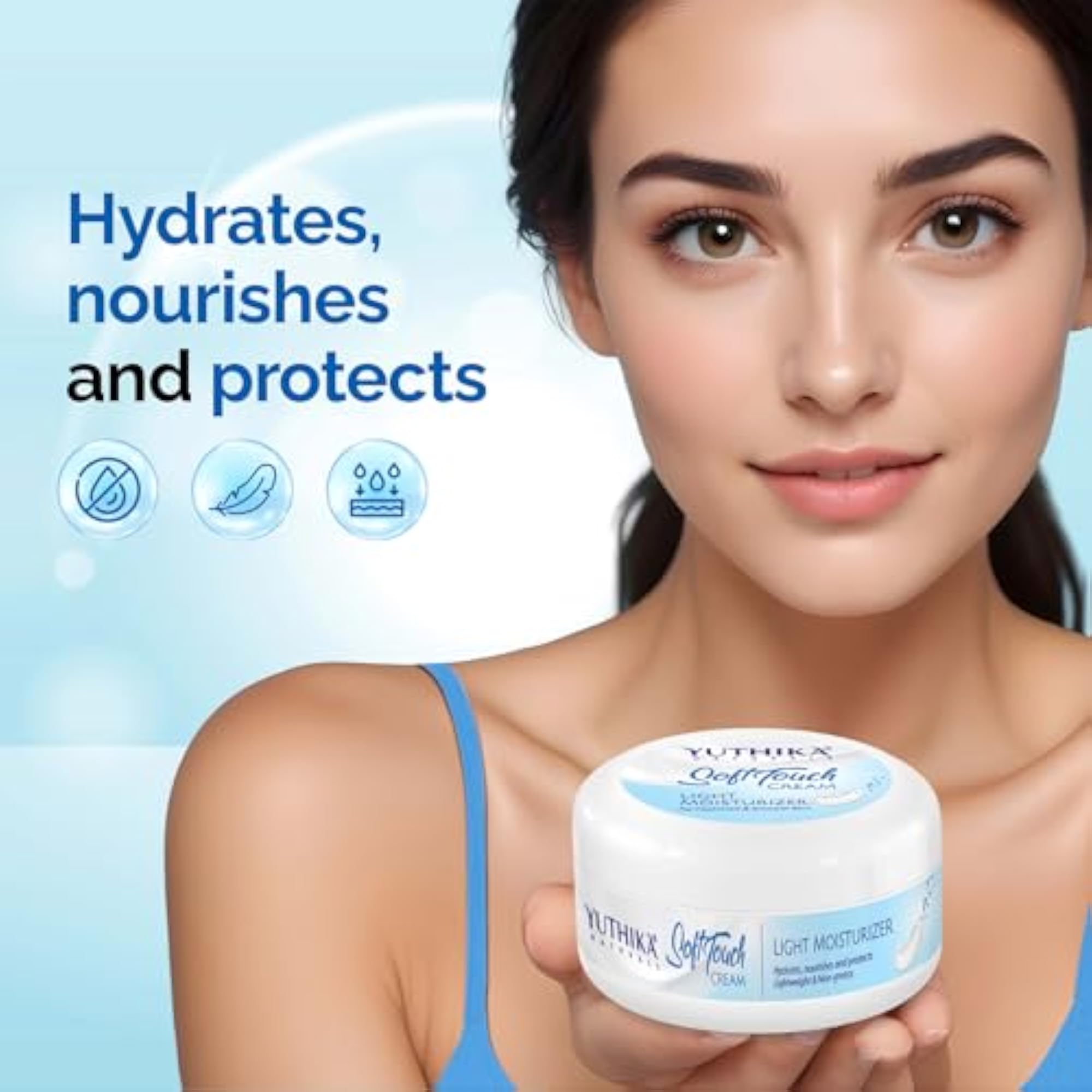 Aloe Vera Body Lotion 300ml with Moisturizer Cream 100ml