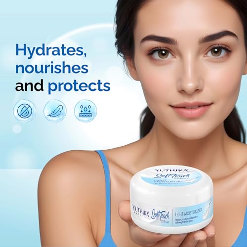 Image of Yuthika Almond Body Lotion 300 ml and Soft Touch Face Cream 300 ml Combo Hydrating Moisturizer for All Skin Types Non Greasy Body Lotion for Men and Women Nourishing Face Cream for Dry Skin