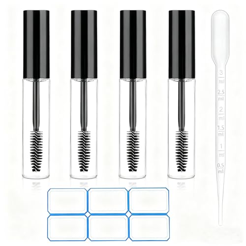 AskBed 4 Pack of 0.34 Oz (10ml) Empty Mascara Tube