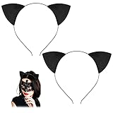 Contenido del paquete: recibirá 2pcs Halloween Cat Ears Headbands.Puedes compartir uno de ellos con tus amigos y vestirte por Halloween u otras fiestas temáticas de gatos.