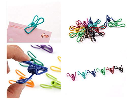 Yansanido 015053 30 Pcs 2 Inch 10 Different Random Colors Chip Clips, Pvc Coating High Elasticity Strength Clothes Pins thumb #5