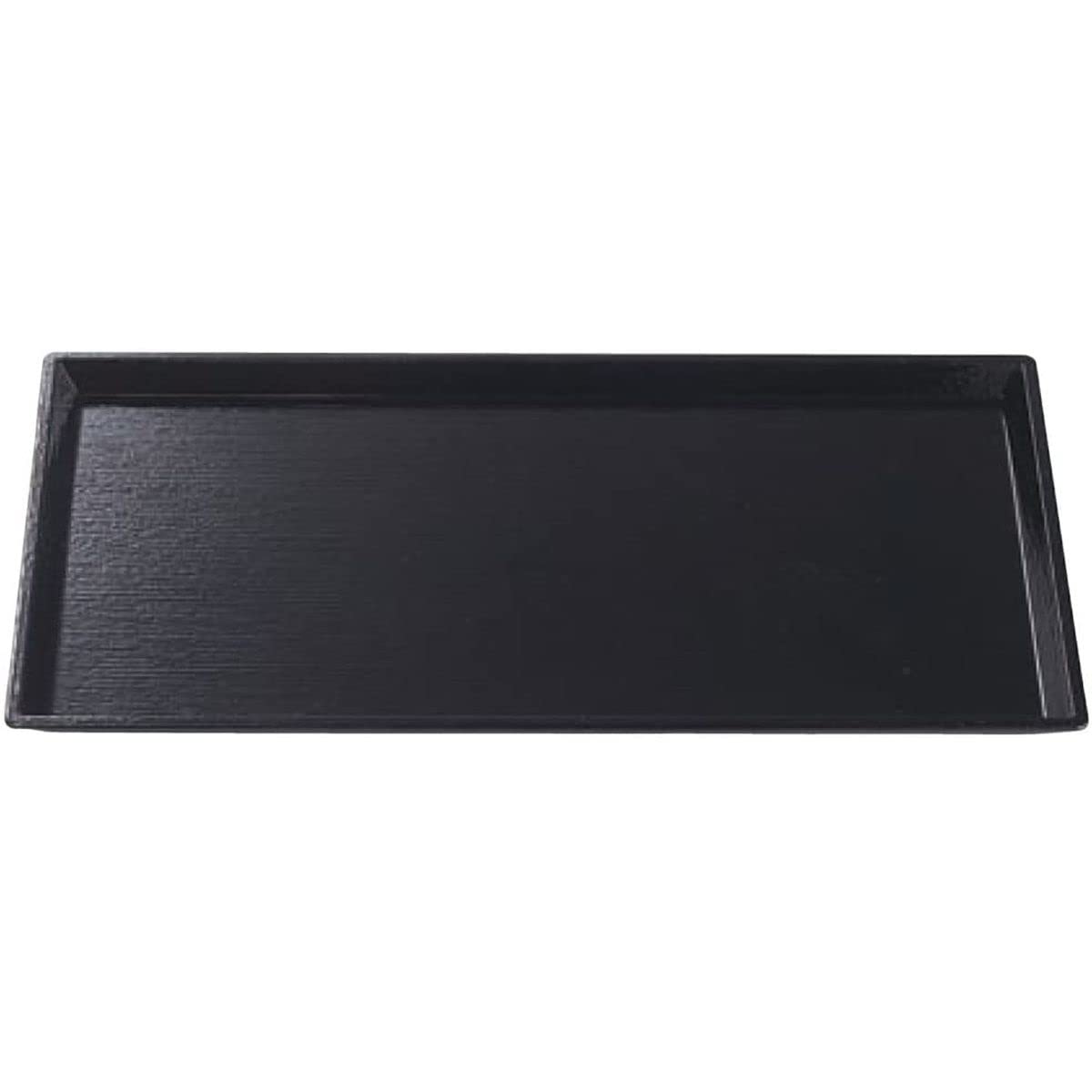 Square Narrow Obon Serving Tray, Black