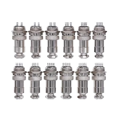 Conector metálico circular GX20 de 8 pines en formato macho y hembra rápido 4