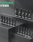 Ginour Impact Socket Set 1/2 Inch, 17PCs Drive Master Deep Impact Socket Set 10mm - 32mm, Metric, Cr-Mo, 6 Point, with 3/8'' to 1/2'' Adapter - Image 8