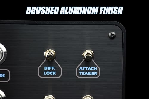 Image of Classic 2 Button Box for ATS /ETS2 (American Truck Simulator /Euro Truck Simulator) (Premium Black Brush Aluminum Finish)