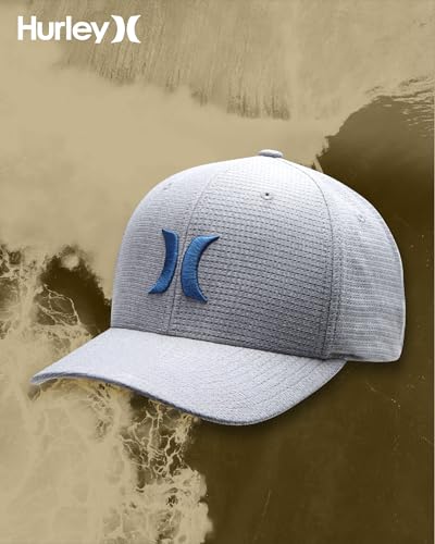 Image of Hurley Men's Baseball Cap - Lightweight Curved Bill H2O Dri Fitted Caps for Men