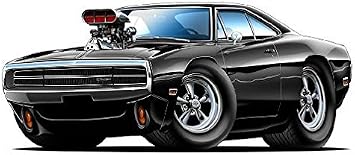 Doms 1970 Charger Blown Hemi Wall Decal Graphic 2ft Long