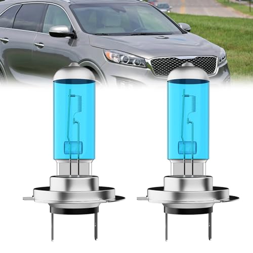 Image of Headlight Bulbs Compatible With Kia Sorento 2016-2018,H7 High Beam Halogen Light Bulb Combo,Super Bright 6000K White,Plug and Play,Pack of 2