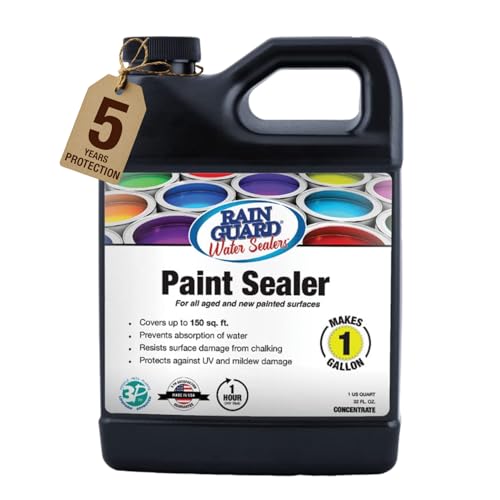 Rain Guard Water Sealers SP-9001 Paint Sealer Concentrate Makes 1 Gallon - Clear Semi-Satin Finish - Water Repellent Protection for All Painted Surfaces - Water-Based Silane/Siloxane Acrylic