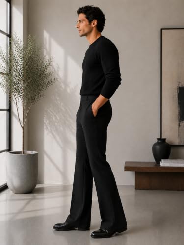 Image of Men Formal Pant Bellbottom | Premium Japanese Fabric, Bell Bottom Bootcut Fit, Smart Casual & Formal Wear