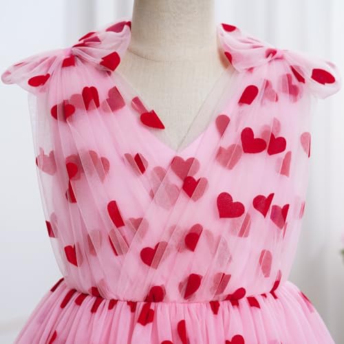 Image of IMEKIS Toddler Kids Girls Butterfly Dress Sparkle Sequins Tulle Wedding Formal Birthday Dresses 2-10T